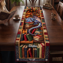Load image into Gallery viewer, "Ignite Your Imagination with a Mystical Touch" - Personalized Quilted Table Runner for Book Lovers
