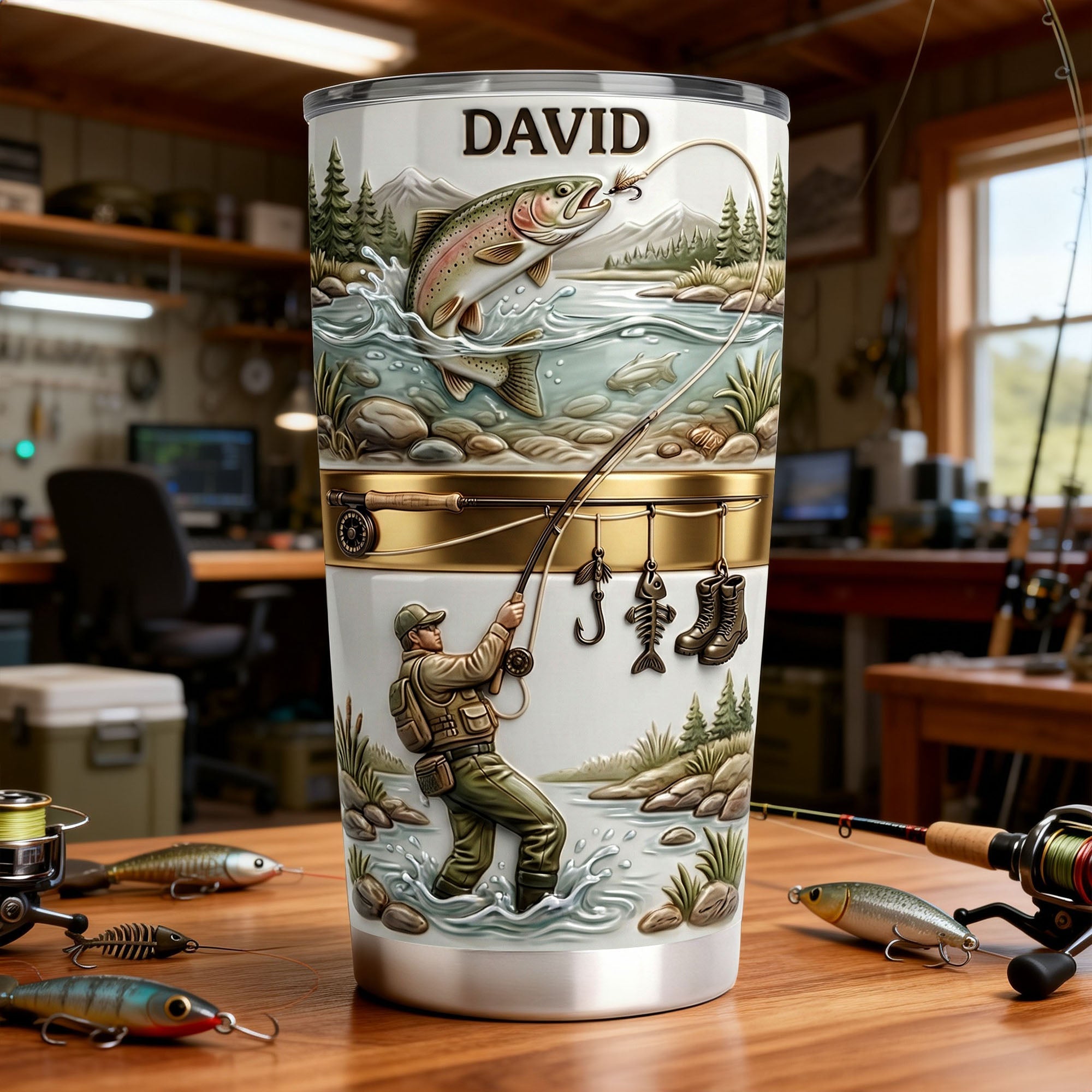 Lake Days Fishing Tumbler - Personalized Gifts for Fishing Lovers