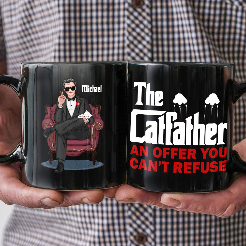 The Cat Father Personalized Coffee Mug - An Offer You Can't Refuse Coffee Mug PopCulturePrints
