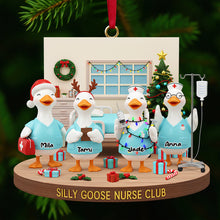 Load image into Gallery viewer, &quot;Spread Joy This Christmas with Personalized Ornaments&quot; - Unique Nurse Goose Coworkers Ornament - Custom Gift for Nurses, Coworkers, Friends Ornament PopCulturePrints
