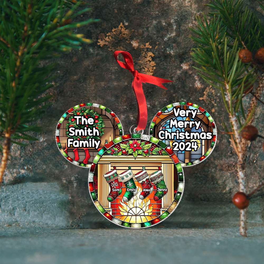 Personalized Family Christmas Ornament - Acrylic Keepsake Ornament PopCulturePrints