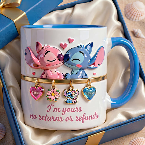 I'm Yours, No Returns - Personalized Kissing Couple Mug for Lovers Coffee Mug PopCulturePrints