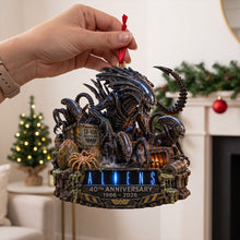 Load image into Gallery viewer, “Celebrate 40 Years of Sci-Fi Magic!” - Sci-Fi Creature 40th Anniversary Acrylic Ornament - Personalized Gift for Fans of Aliens
