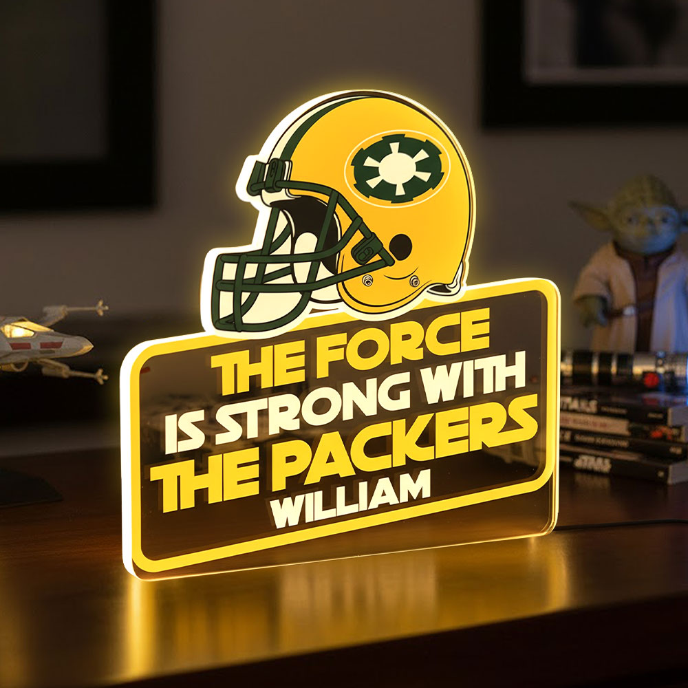 The Force is Strong with the Packers - Personalized Sport Lover Lightbox for Fans Light Box PopCulturePrints