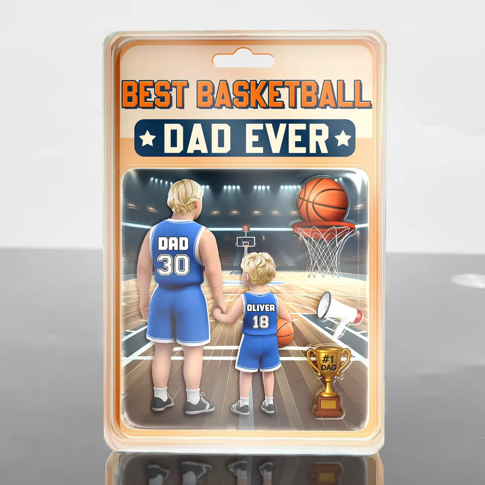 Best Basketball Dad Ever - Personalized Custom Shaped Acrylic Plaque for the Ultimate Gift for Dad Acrylic Plaque PopCulturePrints