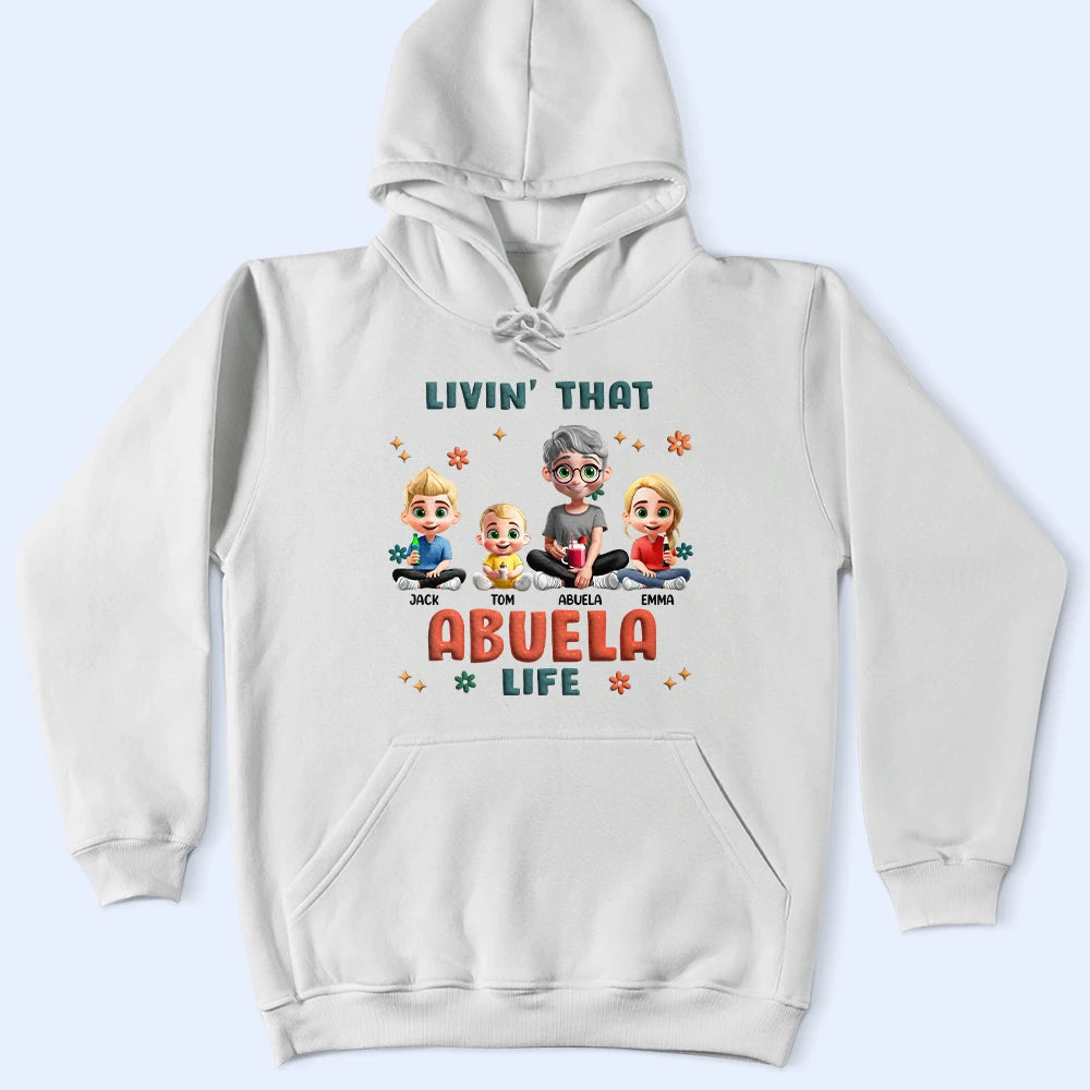 “Livin' That Grandma Life” - Personalized T-Shirt for Fabulous Grandmas T-shirt PopCulturePrints