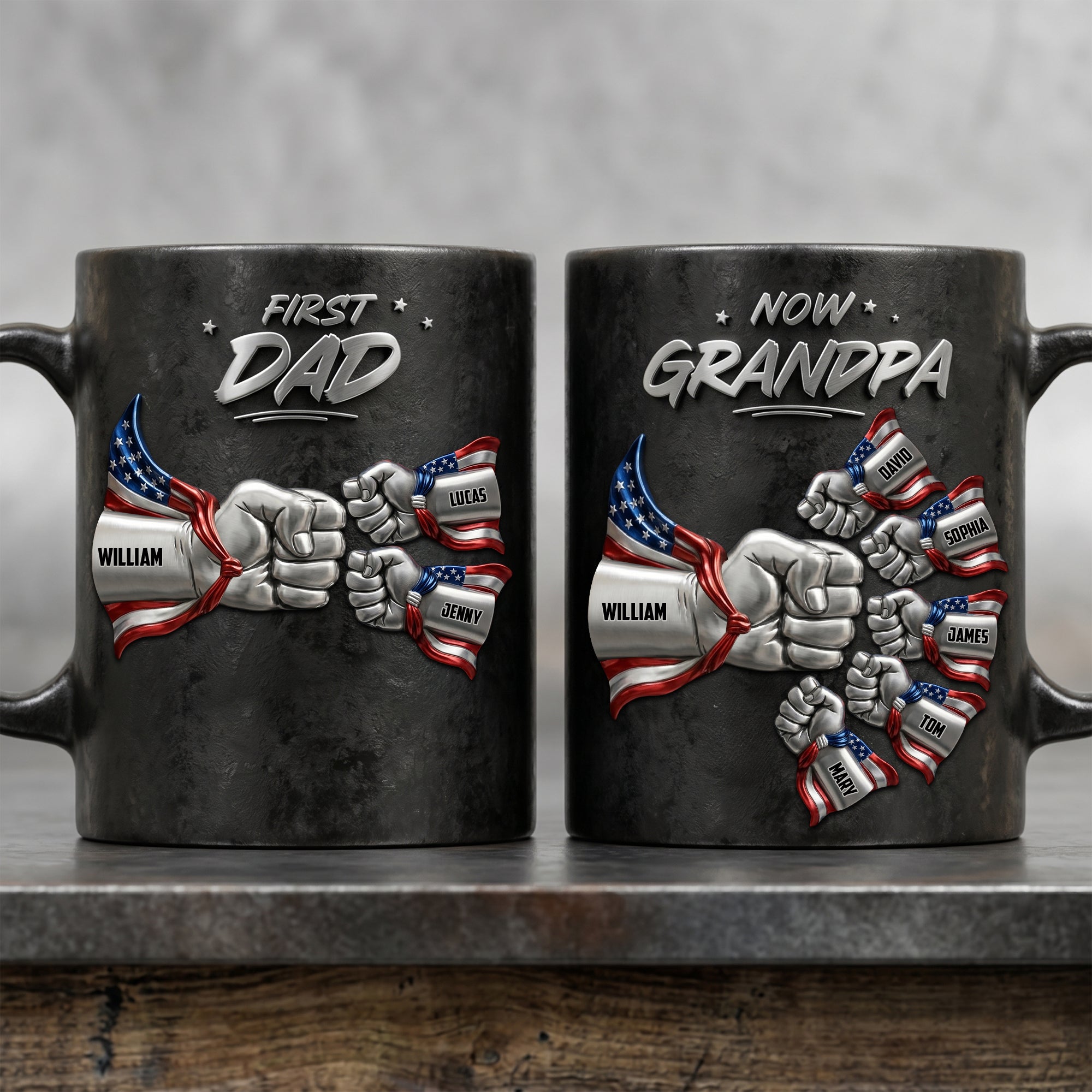First Dad, Now Grandpa - Personalized Magic Mug for Meaningful Gifts Coffee Mug PopCulturePrints