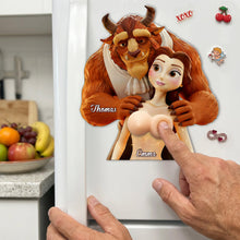 Load image into Gallery viewer, “Love in Every Detail” - Cheeky Couples Anti-Collision Acrylic Fridge Magnet - Personalized Gifts for Couples
