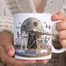 Load image into Gallery viewer, “A Galaxy of Coffee Awaits” - Cosmic Space Coffee Mug - Personalized Gift for Star Wars Fans Coffee Mug PopCulturePrints
