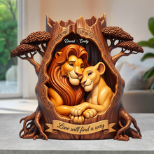 Load image into Gallery viewer, Love Will Find a Way - Personalized Couple Acrylic Plaque Shaped Plaques PopCulturePrints
