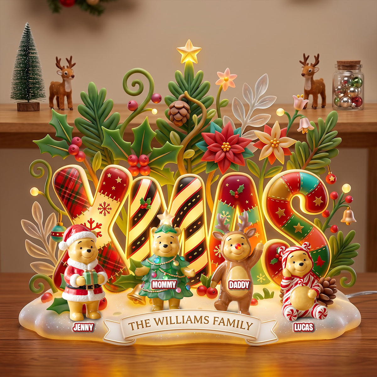 “Celebrate Family Togetherness” - Lovely Xmas Family Light Box - Personalized Christmas Gifts for Family