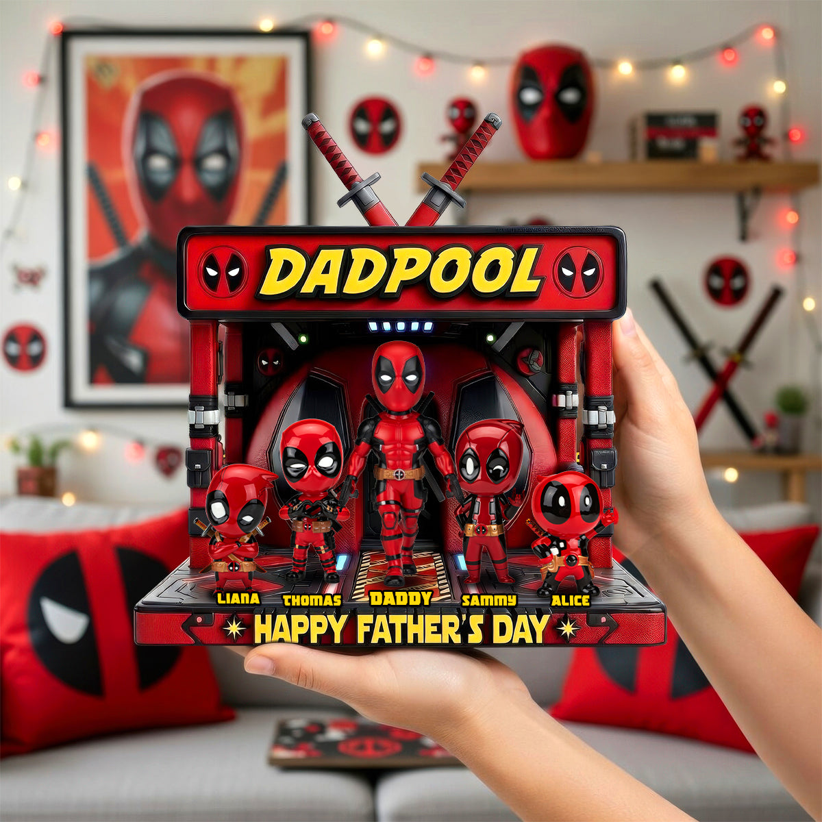 “Every Dad is a Superhero!” - Personalized Acrylic Plaque for Father’s Day - Custom Gift for Dad, Grandpa, and More Shaped Plaques PopCulturePrints