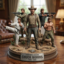 Load image into Gallery viewer, “Forever a Legend” - Legendary Martial Arts Acrylic Plaque - Personalized Memorial Gift for Chuck Norris Fans Shaped Plaques PopCulturePrints
