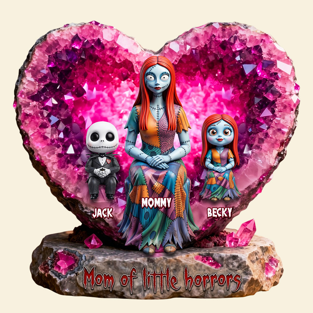 “Mom Of Little Horrors” - Personalized Acrylic Plaque - Unique Mother's Day Gift for Mom and Grandma Shaped Plaques PopCulturePrints