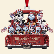 Load image into Gallery viewer, Celebrate Freedom with the Proud Family - Personalized Acrylic Ornament for Christmas

