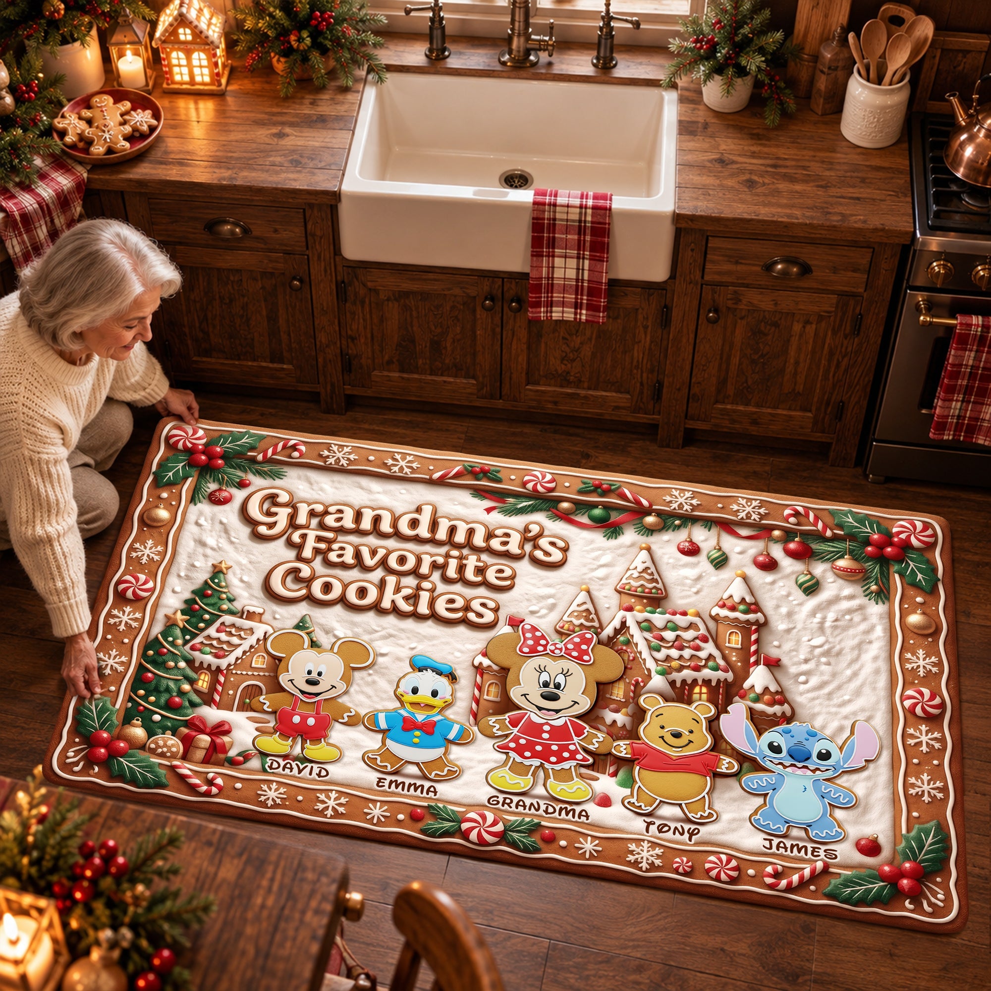 Make Memories with Grandma's Favorite Cookies Runner Rug - Personalized Holiday Gift