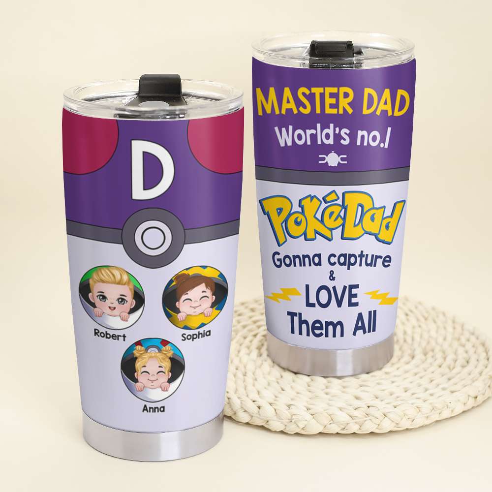 Customized Master Dad Tumbler - PokéDad Edition