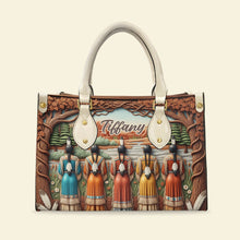 Load image into Gallery viewer, &quot;Celebrate Heritage with Elegance&quot; - Native American Leather Bag - Personalized Gift for Her Leather Bag PopCulturePrints
