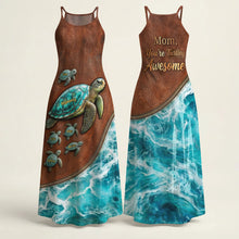 Load image into Gallery viewer, Mom, You're Turtley Awesome - Personalized Maxi Dress for Mom, Unique Gift for Mother's Day and Grandma Dress PopCulturePrints
