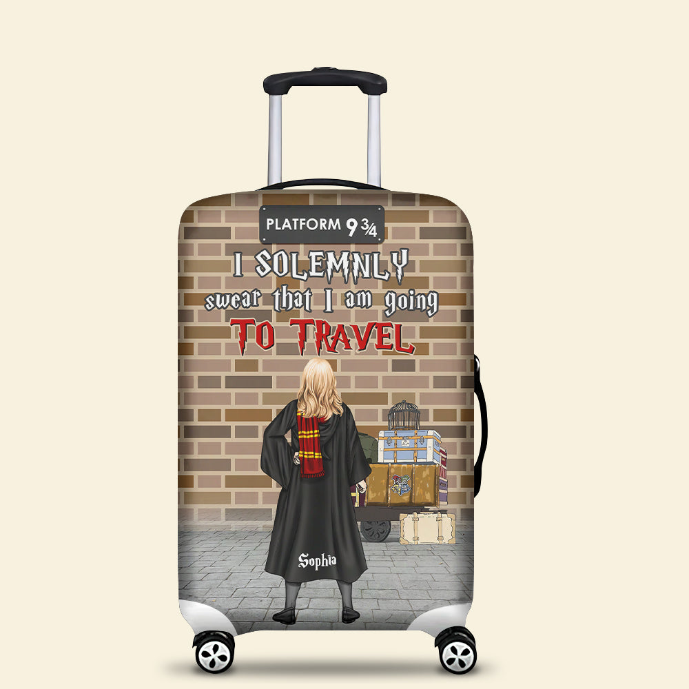 Personalized Wizard Travel Suitcase Cover