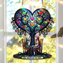 Load image into Gallery viewer, Eternal Love Tree Suncatcher - Personalize Your Love Story with Custom Names Ornament PopCulturePrints
