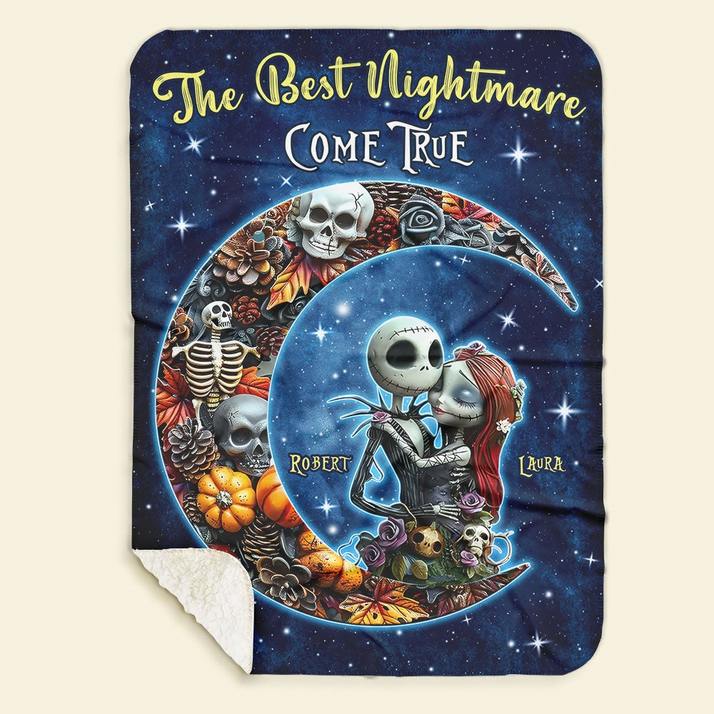 Personalized Halloween Couples Blanket | Best Nightmare Gift | Valentine's Day Gifts Blanket PopCulturePrints