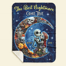 Load image into Gallery viewer, Personalized Halloween Couples Blanket | Best Nightmare Gift | Valentine&#39;s Day Gifts Blanket PopCulturePrints
