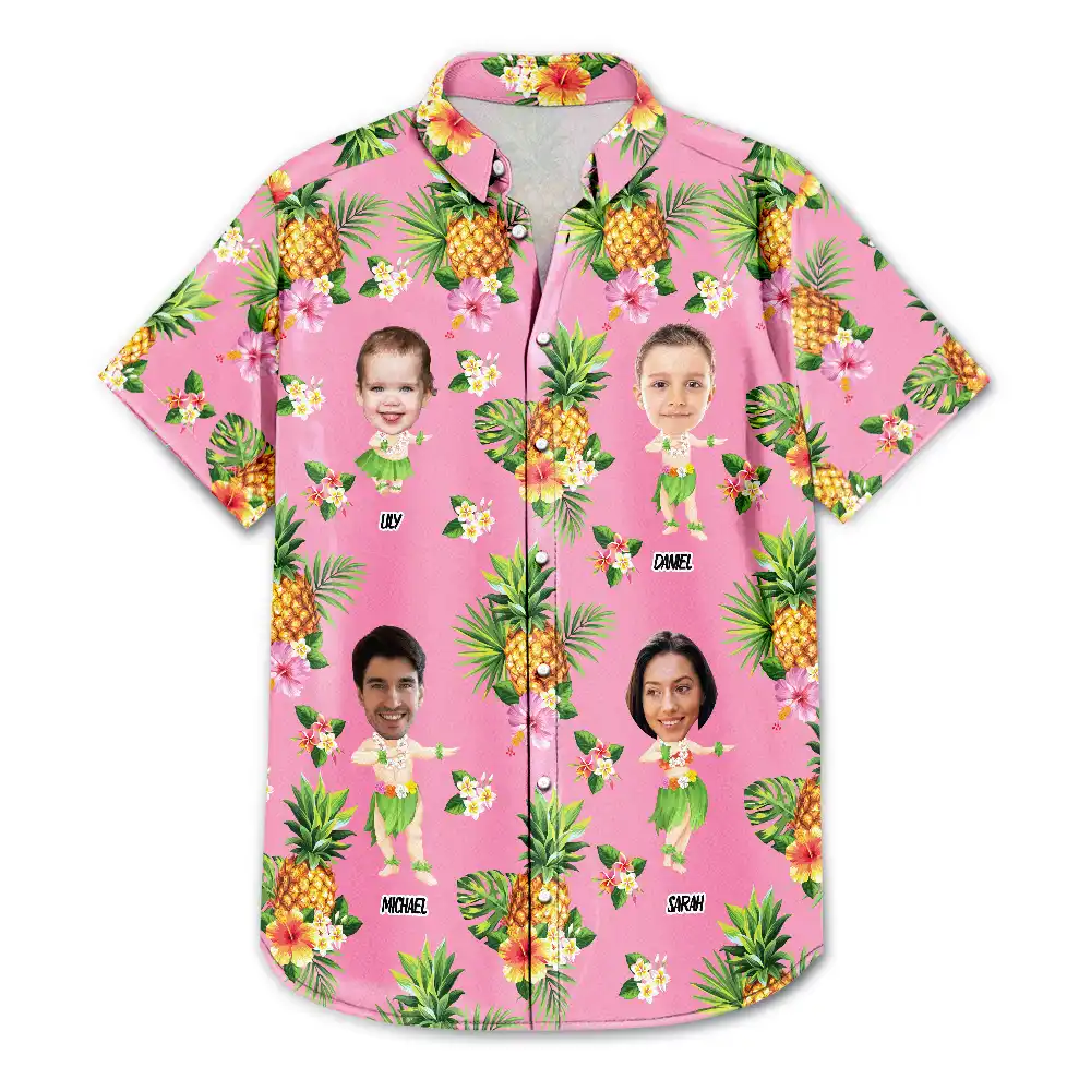 Aloha The William Family - Custom Photo Hawaiian Shirt Hawaiian Shirt PopCulturePrints
