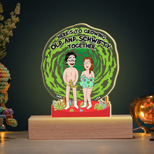 Load image into Gallery viewer, Custom Cartoon Couple LED Light - Growing Old Together
