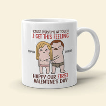 Load image into Gallery viewer, Personalized Romantic Couple Mug - &#39;Everytime We Touch&#39; Theme
