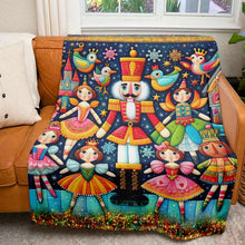 Load image into Gallery viewer, Personalized Nutcracker Christmas Blanket Blanket PopCulturePrints
