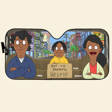 Load image into Gallery viewer, Personalized Family Windshield Sunshade - Fun Pop Culture Design Doormat PopCulturePrints
