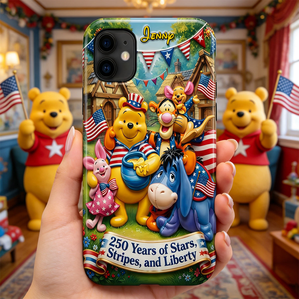 Celebrate 250 Years of Stars & Stripes - Personalized Phone Case for Patriotic Hearts Phone Case PopCulturePrints