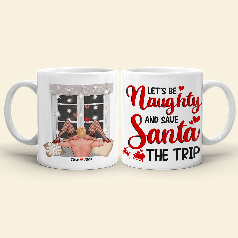 Naughty Holiday Personalized Couple Mug - Fun Christmas Gift