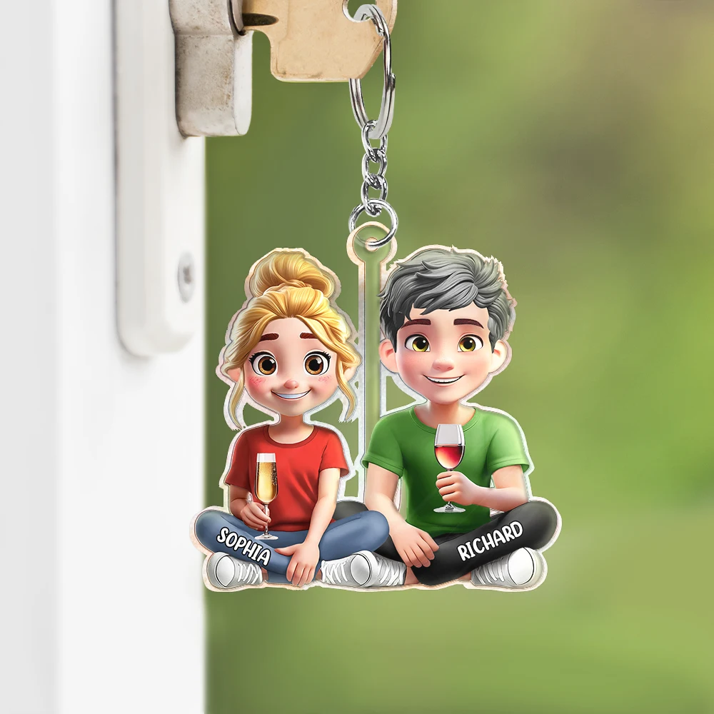 “For the Love of Dogs: A Personalized Touch” - Custom 3D Effect Acrylic Keychain - Perfect Gift for Dog Moms, Dog Dads, and Dog Lovers Acrylic Keychain PopCulturePrints