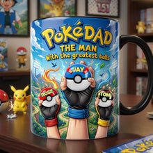 Load image into Gallery viewer, “PokeDad - The Man with the Greatest Balls” - Personalized Magic Mug for Dads and Grandpas Coffee Mug PopCulturePrints
