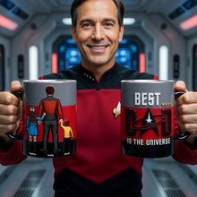 Load image into Gallery viewer, “Best Dad in the Universe” - Personalized Deep Space Coffee Mug - Gift for Dads and Grandpas Coffee Mug PopCulturePrints
