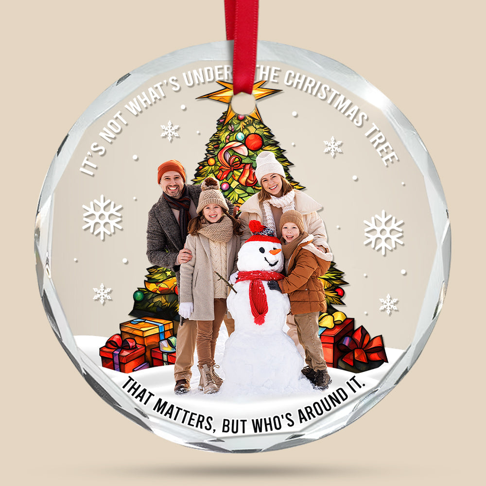 Personalized Family Christmas Crystal Ornament Ornament PopCulturePrints