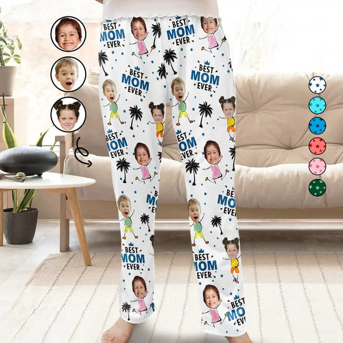 “Best Mom Ever” - Personalized Pajama Pants - A Unique Gift for Moms, Grandmas, and Mothers-in-Law! Pajama Pants PopCulturePrints