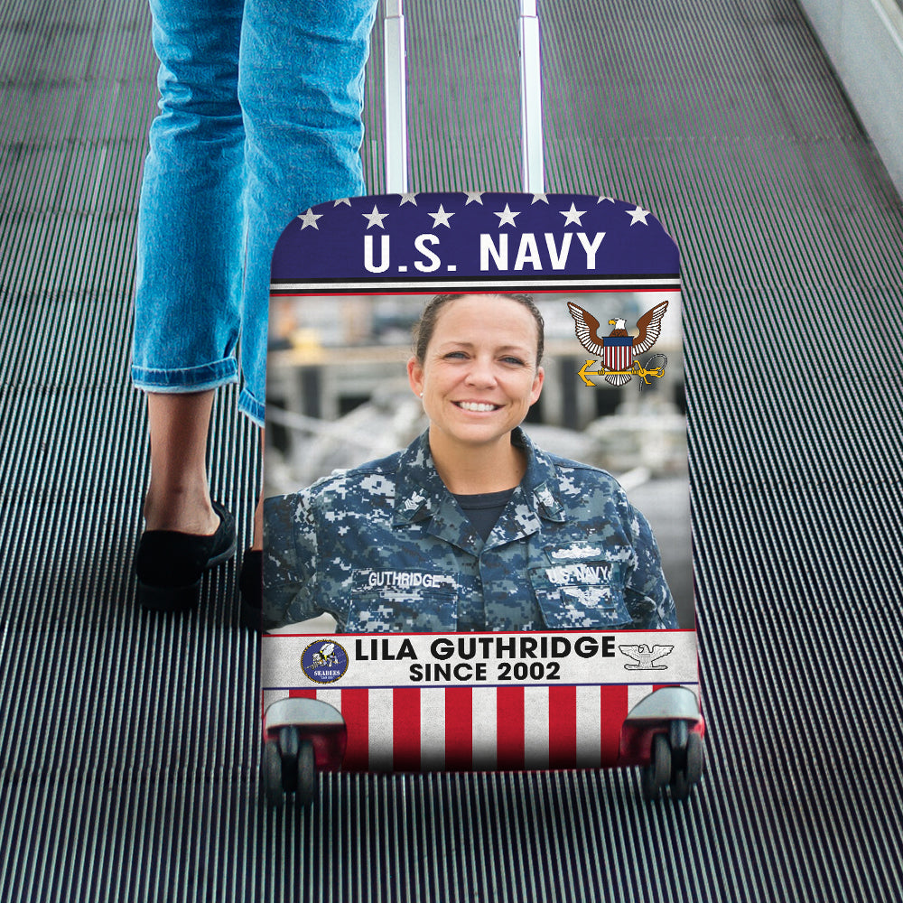 Personalized U.S. Army Veteran Luggage Cover