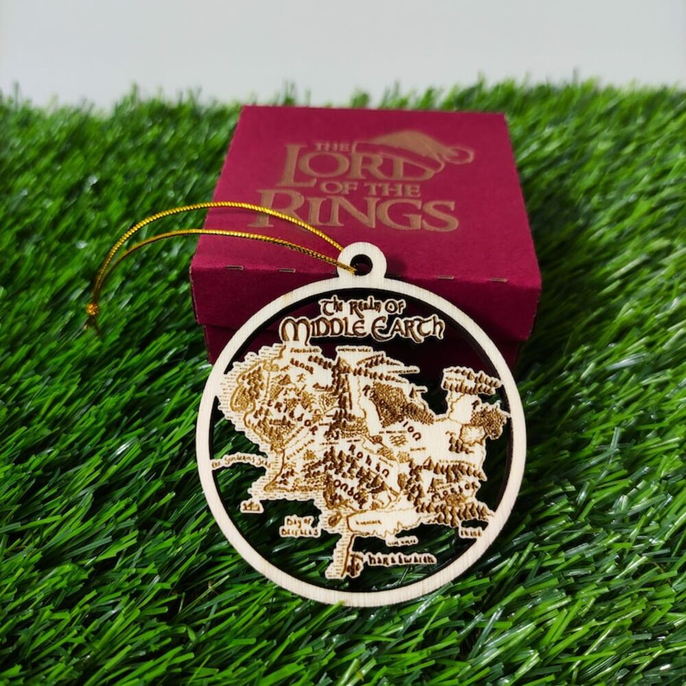 Set of 6 Wooden Middle-Earth Christmas Ornaments Ornament PopCulturePrints