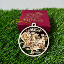 Load image into Gallery viewer, Set of 6 Wooden Middle-Earth Christmas Ornaments Ornament PopCulturePrints
