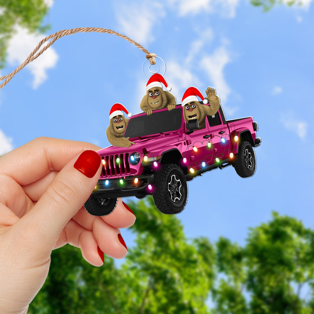 Personalized Off-Road Bigfoot Christmas Ornament for Adventurers