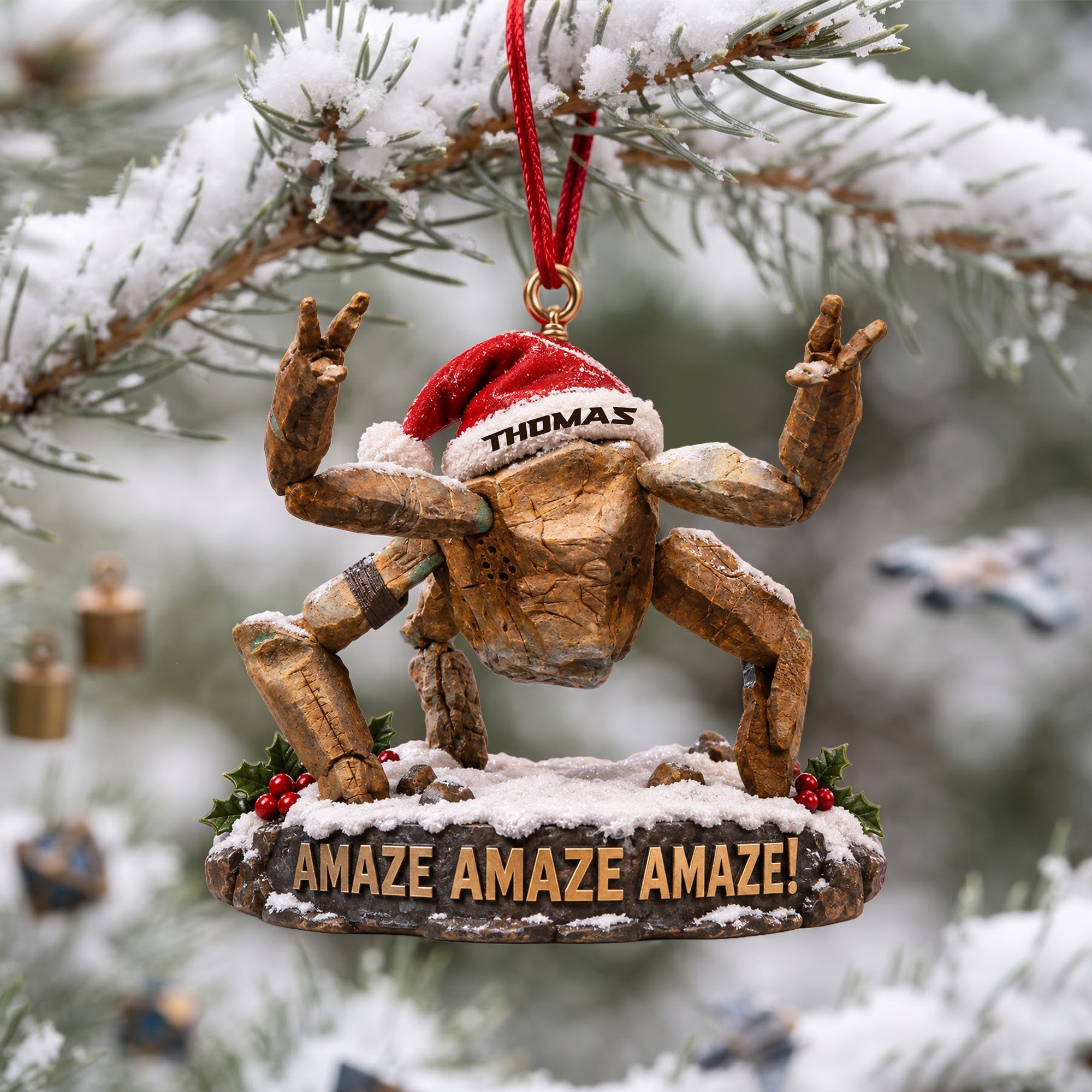 Amaze Amaze Amaze! - Space Alien Christmas Ornament - Personalized Unique Gift for Fun-Loving Friends and Family