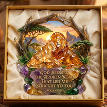 Load image into Gallery viewer, God Blessed the Broken Road Acrylic Plaque - Personalized Couple Gift Shaped Plaques PopCulturePrints
