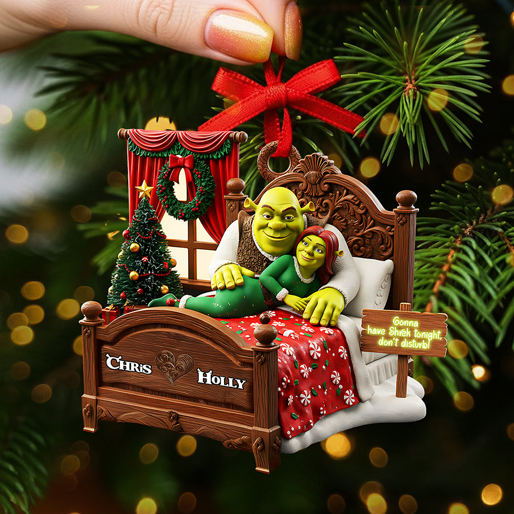 Naughty Couple Christmas Acrylic Ornament - Personalized Gift for Couples Ornament PopCulturePrints