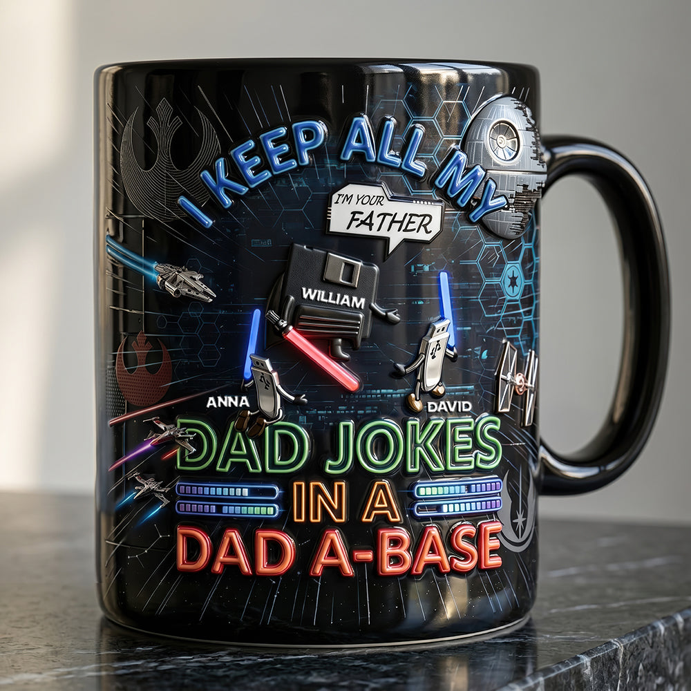 I Keep All My Dad Jokes - Personalized Universe Magic Mug - Ideal Gift for Dads, Grandpas, and Daddy Figures Coffee Mug PopCulturePrints