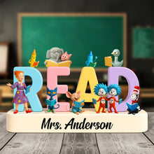 Load image into Gallery viewer, Inspire Learning: Personalized Cartoon Teacher Plaque - Unique Gift for Teachers Shaped Plaques PopCulturePrints
