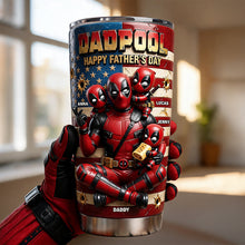Load image into Gallery viewer, “Dad's Got Superpowers!” - Funny Fighter Dad Tumbler, Personalized Gift for Dads, Grandpas &amp; More Tumbler Cup PopCulturePrints

