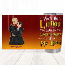 Load image into Gallery viewer, Personalized Lumos Love Quote Travel Tumbler
